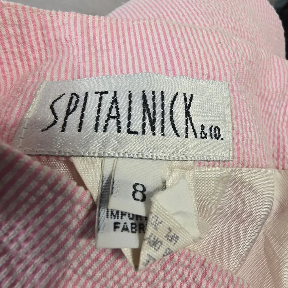 Spitalnick & Co. Pink Textured Zip Skirt Pencil Skirt Size 8